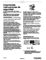 Toro 51586 Power Sweep Blower Manual del Propietario, 2000, 2001, 2002, 2003, 2004 page 2