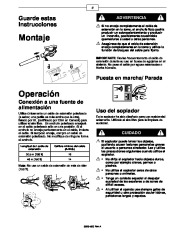 Toro 51586 Power Sweep Blower Manual del Propietario, 2004 page 3