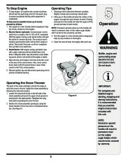 MTD Adjustments Maintenance Single Stage Snow Blower Owners Manual page 9