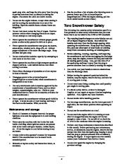Toro 38051 522 Snowthrower Owners Manual, 2000 page 4