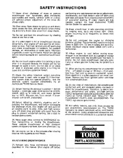 Toro 38050 724 Snowthrower Owners Manual, 1984 page 4
