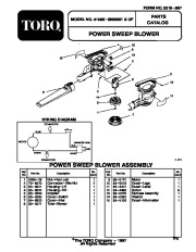 Toro 51586 Power Sweep Blower Parts Catalog, 1998, 1999 page 1