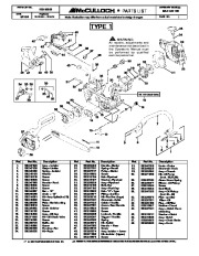 McCulloch Mac Cat 442 Chainsaw Service Parts List page 1