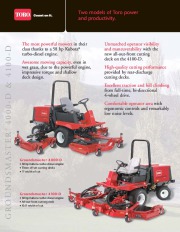 Toro Gm4000 4100 Brochure Owners Catalog page 2