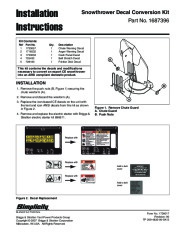 Simplicity 1687396 Snow Blower Installation Manual page 1