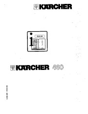 Kärcher K 460 Electric Power High Pressure Washer Owners Manual page 1