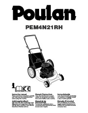 Poulan PEM4N21RH Lawn Mower Owners Manual page 1