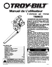 MTD Troy-Bilt TB360BV 4 Cycle Blower Vacuum Lawn Mower Owners Manual page 17