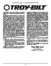 MTD Troy-Bilt TB360BV 4 Cycle Blower Vacuum Lawn Mower Owners Manual page 32