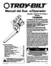 MTD Troy-Bilt TB360BV 4 Cycle Blower Vacuum Lawn Mower Owners Manual page 33