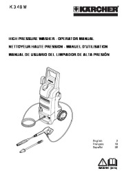 Kärcher K 3.49 M Electric High Pressure Washer Owners Manual page 1