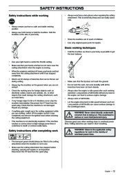 Husqvarna 323P4 325P5 X-Series Chainsaw Owners Manual, 2003 page 13