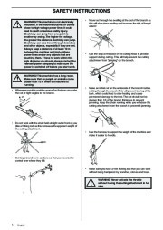 Husqvarna 323P4 325P5 X-Series Chainsaw Owners Manual, 2003 page 14