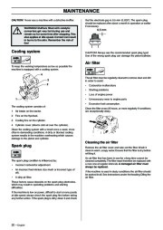 Husqvarna 323P4 325P5 X-Series Chainsaw Owners Manual, 2003 page 22