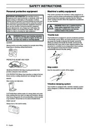 Husqvarna 323P4 325P5 X-Series Chainsaw Owners Manual, 2003 page 4