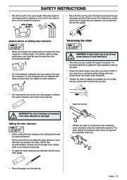 Husqvarna 323P4 325P5 X-Series Chainsaw Owners Manual, 2003 page 9