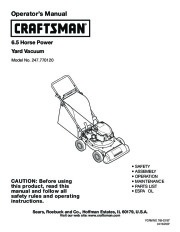 Craftsman Owners Manual page 1