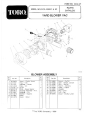 Toro 51570 Yard Blower Vac Parts Catalog, 1991 page 1
