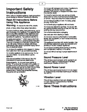 Toro 51566 Quiet Blower Vac Owners Manual, 2001 page 2