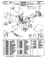 2010 Poulan Pro P3816 Chainsaw Parts List page 1