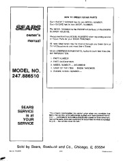 Craftsman 247.886510 Craftsman 23-Inch Snow Thrower Owners Manual page 36
