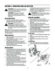 MTD Troy-Bilt LS338 Log Splitter Lawn Mower Owners Manual page 10