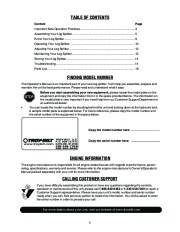 MTD Troy-Bilt LS338 Log Splitter Lawn Mower Owners Manual page 2