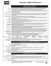 Toro Reelmaster 5500 D Specifications 03551 ENGINE COOLING Specs page 1