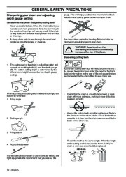 Husqvarna 576XP AutoTune Chainsaw Owners Manual, 2001,2002,2003,2004,2005,2006,2007,2008,2009 page 12