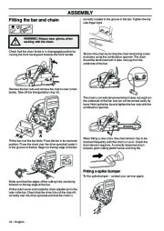 Husqvarna 576XP AutoTune Chainsaw Owners Manual, 2001,2002,2003,2004,2005,2006,2007,2008,2009 page 16