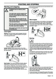 Husqvarna 576XP AutoTune Chainsaw Owners Manual, 2001,2002,2003,2004,2005,2006,2007,2008,2009 page 19