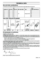 Husqvarna 576XP AutoTune Chainsaw Owners Manual, 2001,2002,2003,2004,2005,2006,2007,2008,2009 page 39