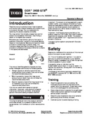 Toro 38516 Toro CCR 2450 GTS Snowthrower Owners Manual, 2006 page 1