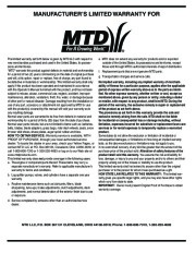 MTD 769-01275C E F Style Snow Blower Owners Manual page 28