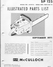 McCulloch Owners Manual, 1971 page 1