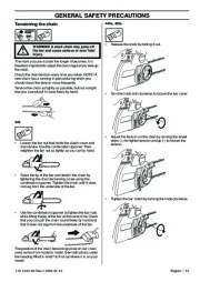 Husqvarna 445 445e 450e Chainsaw Owners Manual, 2005,2006,2007,2008,2009 page 15