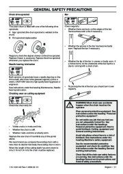 Husqvarna 445 445e 450e Chainsaw Owners Manual, 2005,2006,2007,2008,2009 page 17