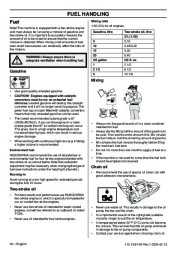 Husqvarna 445 445e 450e Chainsaw Owners Manual, 2005,2006,2007,2008,2009 page 20