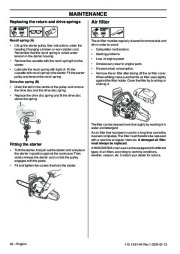 Husqvarna 445 445e 450e Chainsaw Owners Manual, 2005,2006,2007,2008,2009 page 36