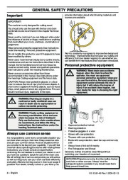 Husqvarna 445 445e 450e Chainsaw Owners Manual, 2005,2006,2007,2008,2009 page 8