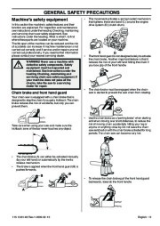 Husqvarna 445 445e 450e Chainsaw Owners Manual, 2005,2006,2007,2008,2009 page 9