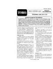 Toro 38052C 521 Snowthrower Manuale Utente, 1988 page 1