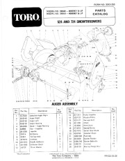 Toro 38040 524 Snowthrower Parts Catalog, 1981, 1984 page 1