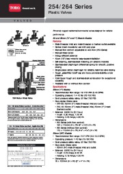 Toro 254 264 Series Plastic Valves Sprinkler Irrigation Catalog page 1