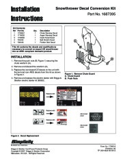 Simplicity 1687395 Snow Blower Installation Manual page 1