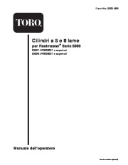Toro 03527, 03528 Toro 5-Blade Cutting Unit, Reelmaster 5200-D and 5400-D Manuale Utente, 2005 page 1