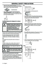 2008-2009 Husqvarna 357XP 359 Chainsaw Owners Manual, 2008,2009 page 12