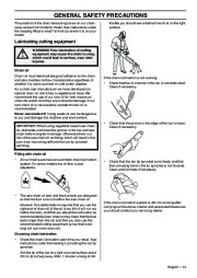 2008-2009 Husqvarna 357XP 359 Chainsaw Owners Manual, 2008,2009 page 15