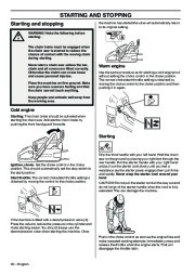 2008-2009 Husqvarna 357XP 359 Chainsaw Owners Manual, 2008,2009 page 20