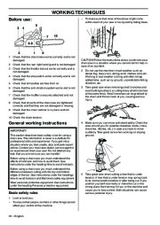 2008-2009 Husqvarna 357XP 359 Chainsaw Owners Manual, 2008,2009 page 22